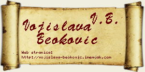 Vojislava Beoković vizit kartica